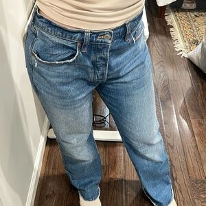 Abercrombie & Fitch '90s straight ultra high rise blue denim jeans